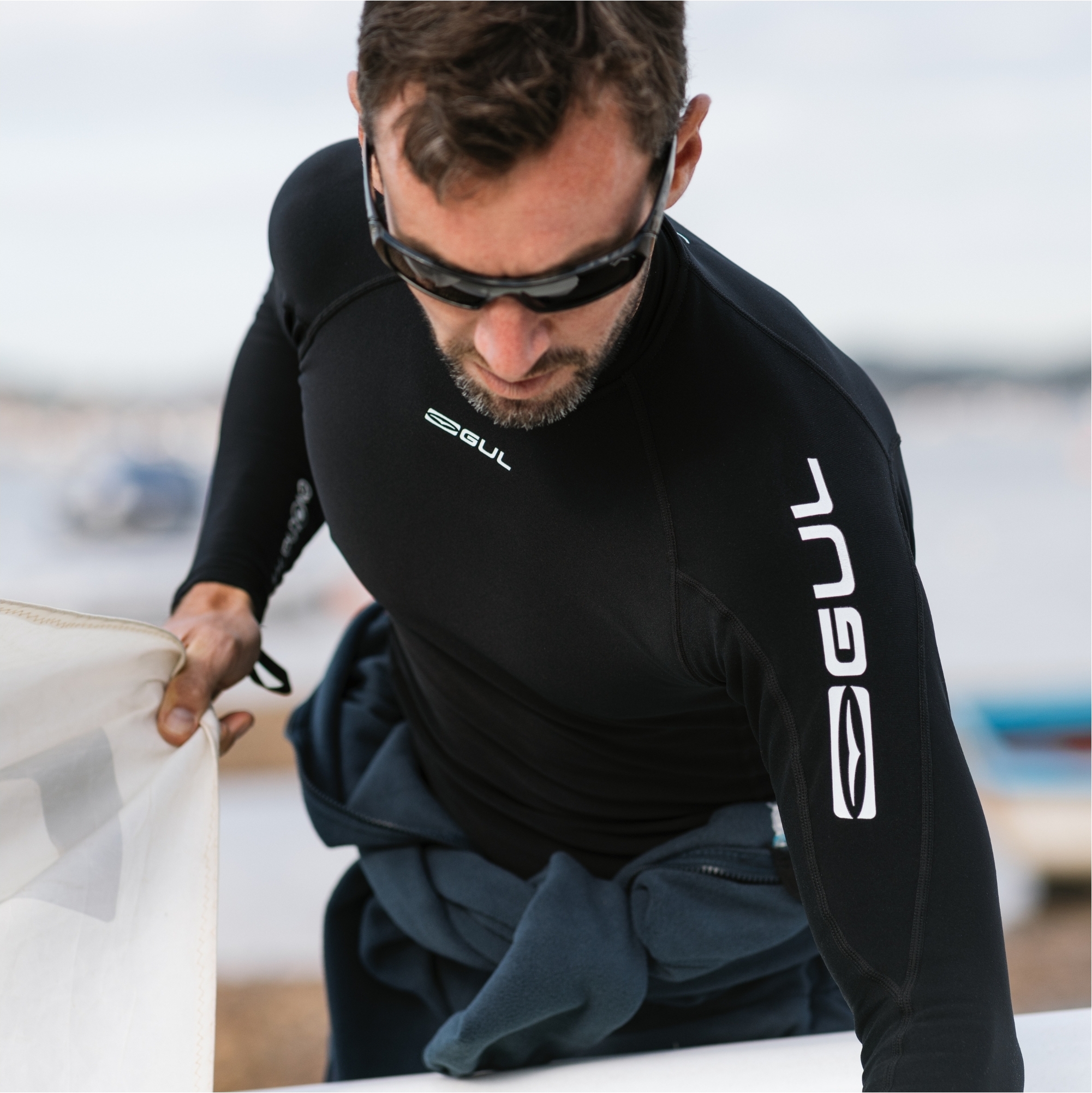 2025 Gul Mens Evotherm Thermal Long Sleeve Top Ev0049-B9 Black